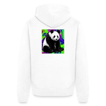 panda - Veste à capuche bio Premium Unisexe - blanc - Dos - Thijin (182cm)