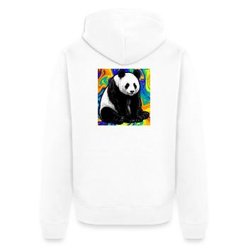 panda - Veste à capuche bio Premium Unisexe - blanc - Dos - Thijin (182cm)