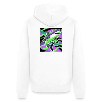 Requin - Veste à capuche bio Premium Unisexe - blanc - Dos - Thijin (182cm)