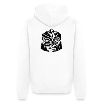 Austria vacation - Unisex Premium Organic Zip Hoodie - white - Back - Thijin (182cm)