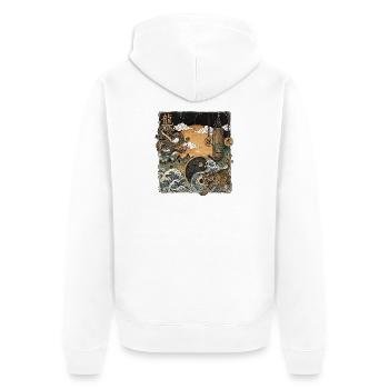 Asiatisches Boxen - Unisex Premium Bio Zip Hoodie - Weiß - Hinten - Thijin (182cm)