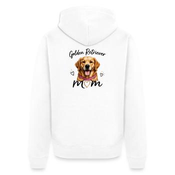 Golden Retriever Mom – Gift for Fans - Unisex Premium Organic Zip Hoodie - white - Back - Thijin (182cm)