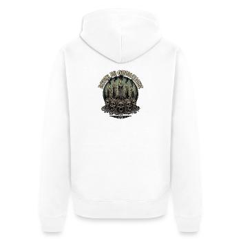 Gothic Halloween - Unisex Premium Organic Zip Hoodie - white - Back - Thijin (182cm)