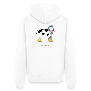 À l’époque de mon pays - Veste à capuche bio Premium Unisexe - blanc - Dos - Thijin (182cm)