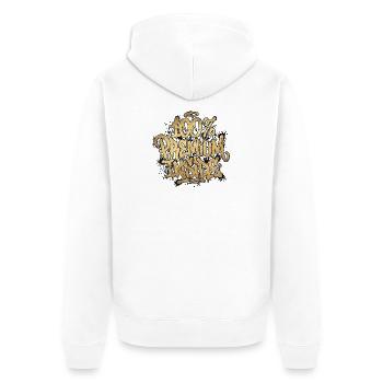 100 Prozent Premium Inside Graffiti Hip Hop - Unisex Premium Bio Zip Hoodie - Weiß - Hinten - Thijin (182cm)