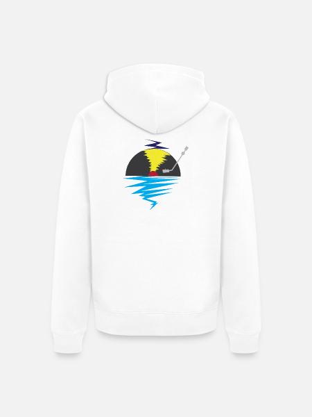 Vinyl - Unisex Premium Bio Zip Hoodie - Weiß