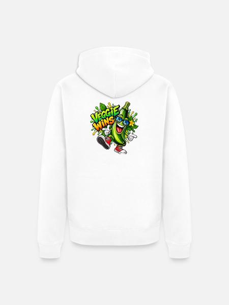 Coole Zucchini - Unisex Premium Bio Zip Hoodie - Weiß