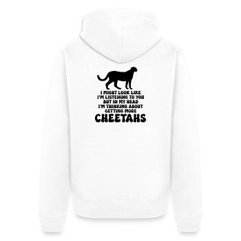 Gepard Spruch Sarkasmus - Unisex Premium Bio Zip Hoodie - Weiß - Hinten - Thijin (182cm)