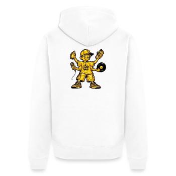 Hip Hop Musik Dance Graffiti - Unisex Premium Bio Zip Hoodie - Weiß - Hinten - Thijin (182cm)