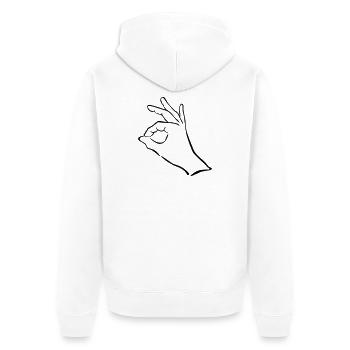 main - Veste à capuche bio Premium Unisexe - blanc - Dos - Thijin (182cm)