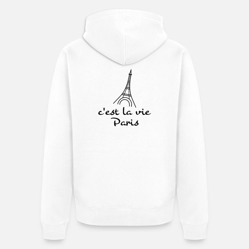 c’est la vie - Veste à capuche bio Premium Unisexe - blanc