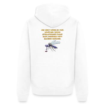 Stechmücke Fett-Satire - Unisex Premium Bio Zip Hoodie - Weiß - Hinten - Thijin (182cm)