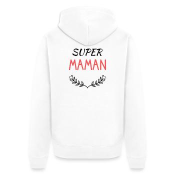 MAMIE - Veste à capuche bio Premium Unisexe - blanc - Dos - Thijin (182cm)