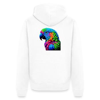 Perroquet - Veste à capuche bio Premium Unisexe - blanc - Dos - Thijin (182cm)