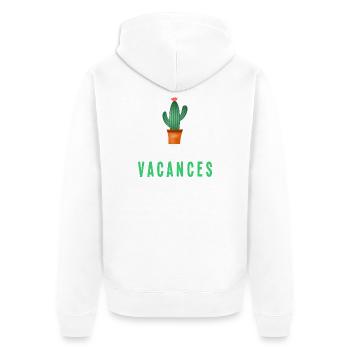 MAÎTRESSE. MAITRE. MERCI. MERCI MAÎTRESSE - Veste à capuche bio Premium Unisexe - blanc - Dos - Thijin (182cm)