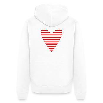 HEART. DAD. MOM. Bachelorette party. BEBE. CHILD. HEART. FEAST - Unisex Premium Organic Zip Hoodie - white - Back - Thijin (182cm)