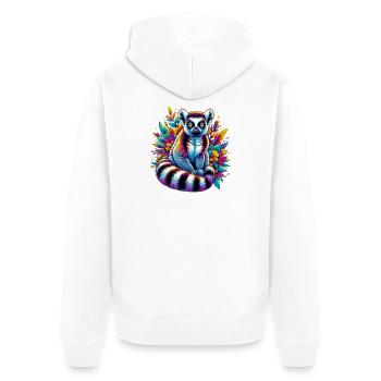 Lémurien - Veste à capuche bio Premium Unisexe - blanc - Dos - Thijin (182cm)
