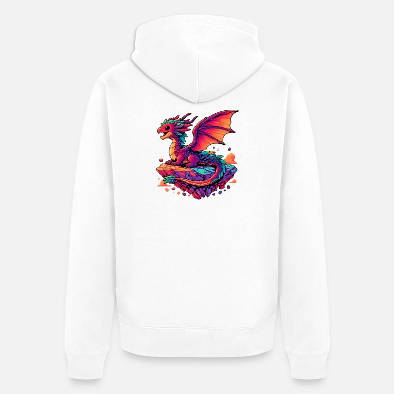 Dragon - Veste à capuche bio Premium Unisexe - blanc