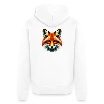 Renard polygonal - Veste à capuche bio Premium Unisexe - blanc - Dos - Thijin (182cm)
