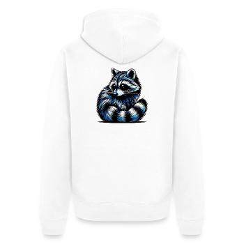 Raton laveur - Veste à capuche bio Premium Unisexe - blanc - Dos - Thijin (182cm)