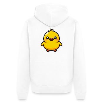 Caneton Canard Canard Canard - Veste à capuche bio Premium Unisexe - blanc - Dos - Thijin (182cm)