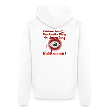 Single Leben - Unisex Premium Bio Zip Hoodie - Weiß - Hinten - Thijin (182cm)