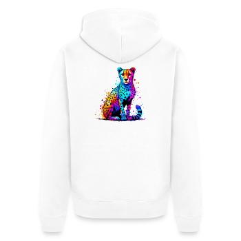 Guépard - Veste à capuche bio Premium Unisexe - blanc - Dos - Thijin (182cm)