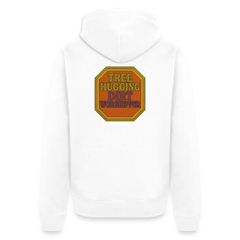 Arbre étreignant la terre Adorateur Badge - Veste à capuche bio Premium Unisexe - blanc - Dos - Thijin (182cm)