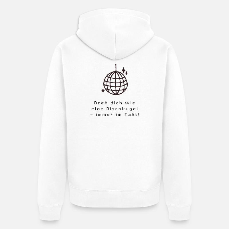 Disco_Kugel - Veste à capuche bio Premium Unisexe - blanc