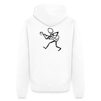 guitariste - Veste à capuche bio Premium Unisexe - blanc - Dos - Thijin (182cm)