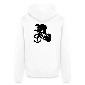 Coureur - Veste à capuche bio Premium Unisexe - blanc - Dos - Thijin (182cm)
