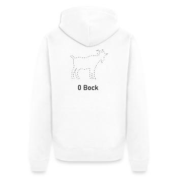 Zero desire - Unisex Premium Organic Zip Hoodie - white - Back - Thijin (182cm)