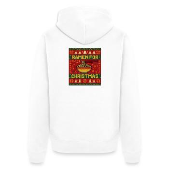 Amateur de la cuisine japonaise de Ramen Noël - Veste à capuche bio Premium Unisexe - blanc - Dos - Thijin (182cm)