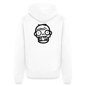 zombie - Unisex Premium Organic Zip Hoodie - white - Back - Thijin (182cm)