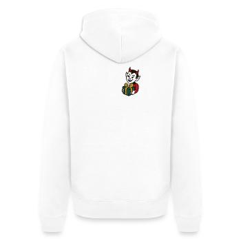 Diable coquin avec motif de dessin animé cadeau - Veste à capuche bio Premium Unisexe - blanc - Dos - Thijin (182cm)