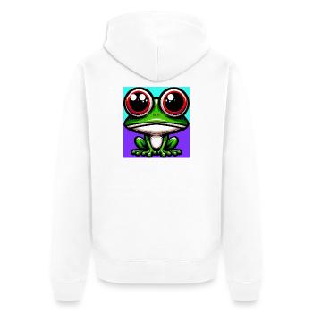grenouille - Veste à capuche bio Premium Unisexe - blanc - Dos - Thijin (182cm)