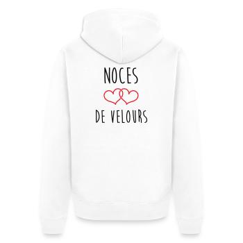 Velvet Wedding 29 Years - Unisex Premium Organic Zip Hoodie - white - Back - Thijin (182cm)