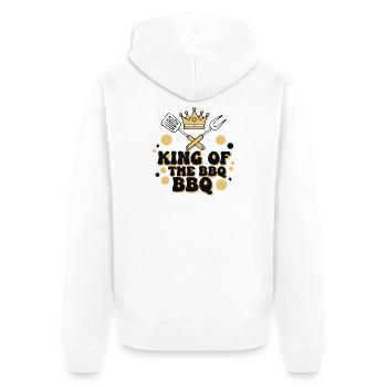 Le vrai roi du barbecue grillé - Veste à capuche bio Premium Unisexe - blanc - Dos - Thijin (182cm)
