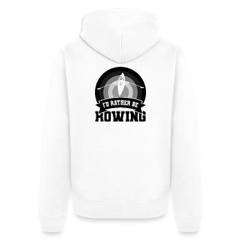 Rower joke - Unisex Premium Organic Zip Hoodie - white - Back - Thijin (182cm)