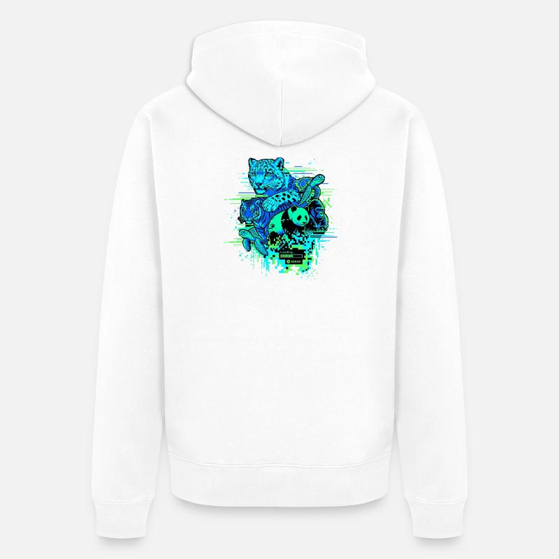 Bug animal - Veste à capuche bio Premium Unisexe - blanc