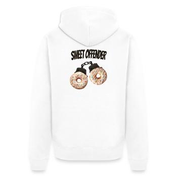 Sweet Open Donut Drôle de T-shirt - Veste à capuche bio Premium Unisexe - blanc - Dos - Thijin (182cm)