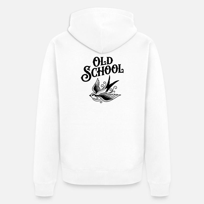 Tatuage à l’ancienne - Veste à capuche bio Premium Unisexe - blanc