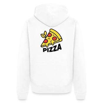 Pizza Piece Letting Italy Pizzeria - Veste à capuche bio Premium Unisexe - blanc - Dos - Thijin (182cm)