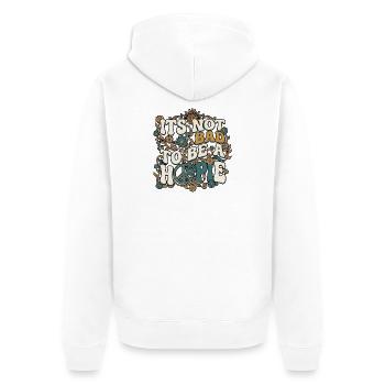 Be A Hippie 60s - Unisex Premium Organic Zip Hoodie - white - Back - Thijin (182cm)