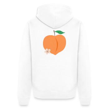 Fleur de Cœur de Pêcher - Veste à capuche bio Premium Unisexe - blanc - Dos - Thijin (182cm)
