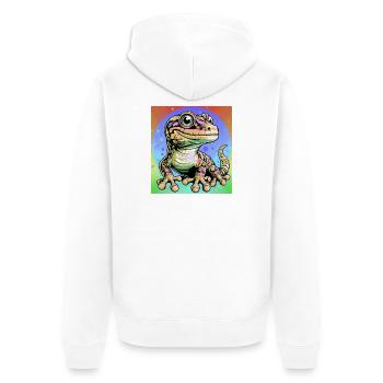 Gecko - Veste à capuche bio Premium Unisexe - blanc - Dos - Thijin (182cm)