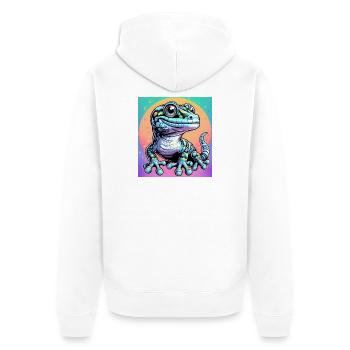Gecko - Veste à capuche bio Premium Unisexe - blanc - Dos - Thijin (182cm)