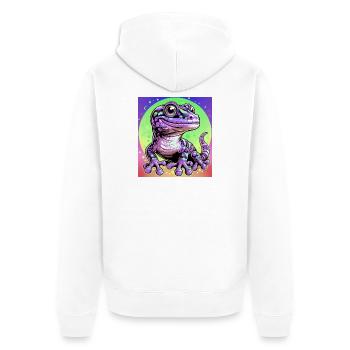 Gecko - Veste à capuche bio Premium Unisexe - blanc - Dos - Thijin (182cm)