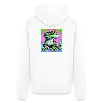 Gecko - Veste à capuche bio Premium Unisexe - blanc - Dos - Thijin (182cm)