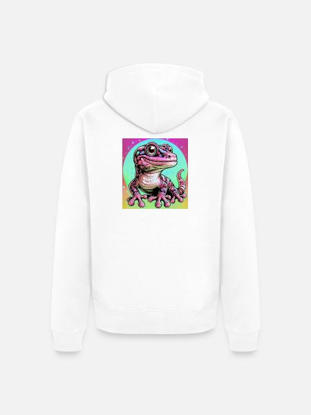 Gecko - Unisex Premium Bio Zip Hoodie - Weiß